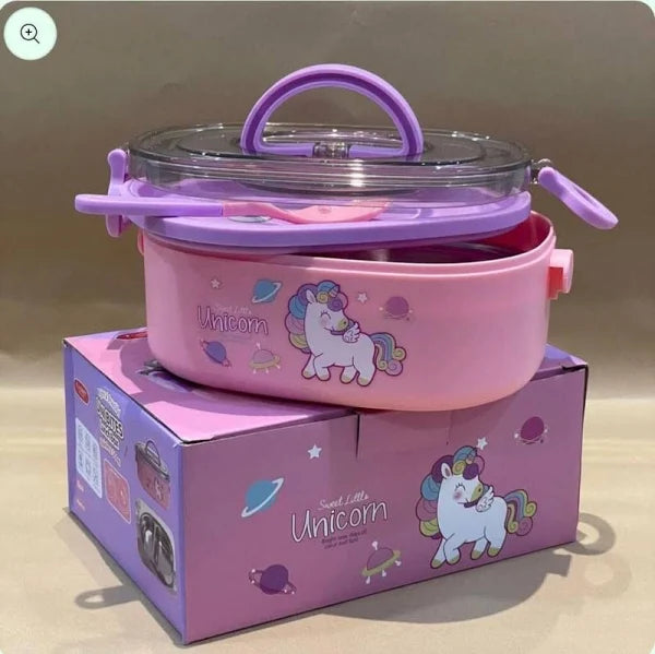 SPOTHUNT Lunch Box 2 Compartment 800 ML Leak-Proof BPA Free Stainless Steel for School, Lunch Box for Kids, Lunch Box for School & Office with a Fork, a Spoon and a Pair of Chopsticks with Bowl