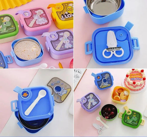 Cute Animal & Space Theme Lunch Box for Kids 750ml