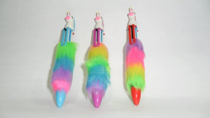 Unicorn Fur Pen Ball Pen Refill (Pack of 3, Multicolor)