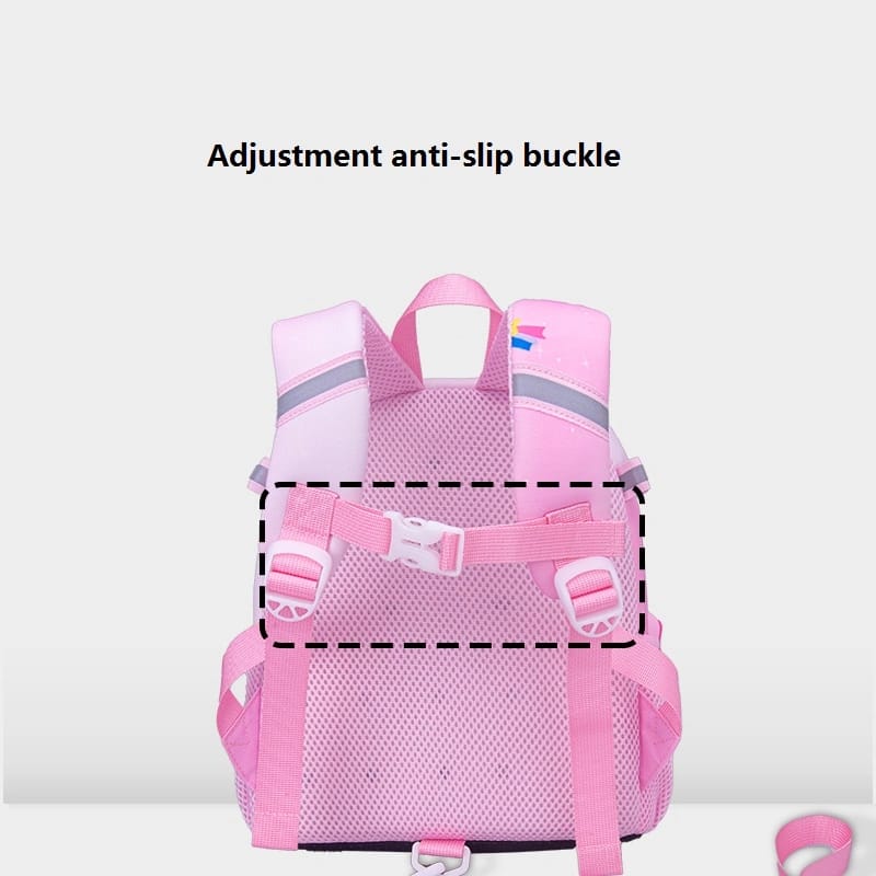 Spot Hunt 3D Unicorn Design Large Capacity School Bags with Slip Over Buckle for Kindergarten Kids