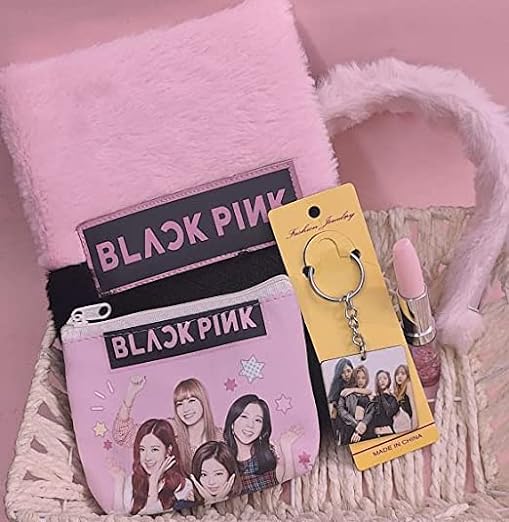 Diary Notebook, Black Pink Diary For Girls (Pack Of 5 Items) Diary With Pen, Return Gifts Diary, Hairband,Keychain For Kids Birthday Gifts For Girls & Kids