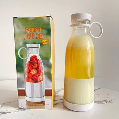 Spot Hunt Portable Juicer Cup with Handle, 350mL Mini Blender USB Electric Juicer Cup Rechargeable Juicing Bottle for Shakes Milkshake Fresh Juice (WHITE)