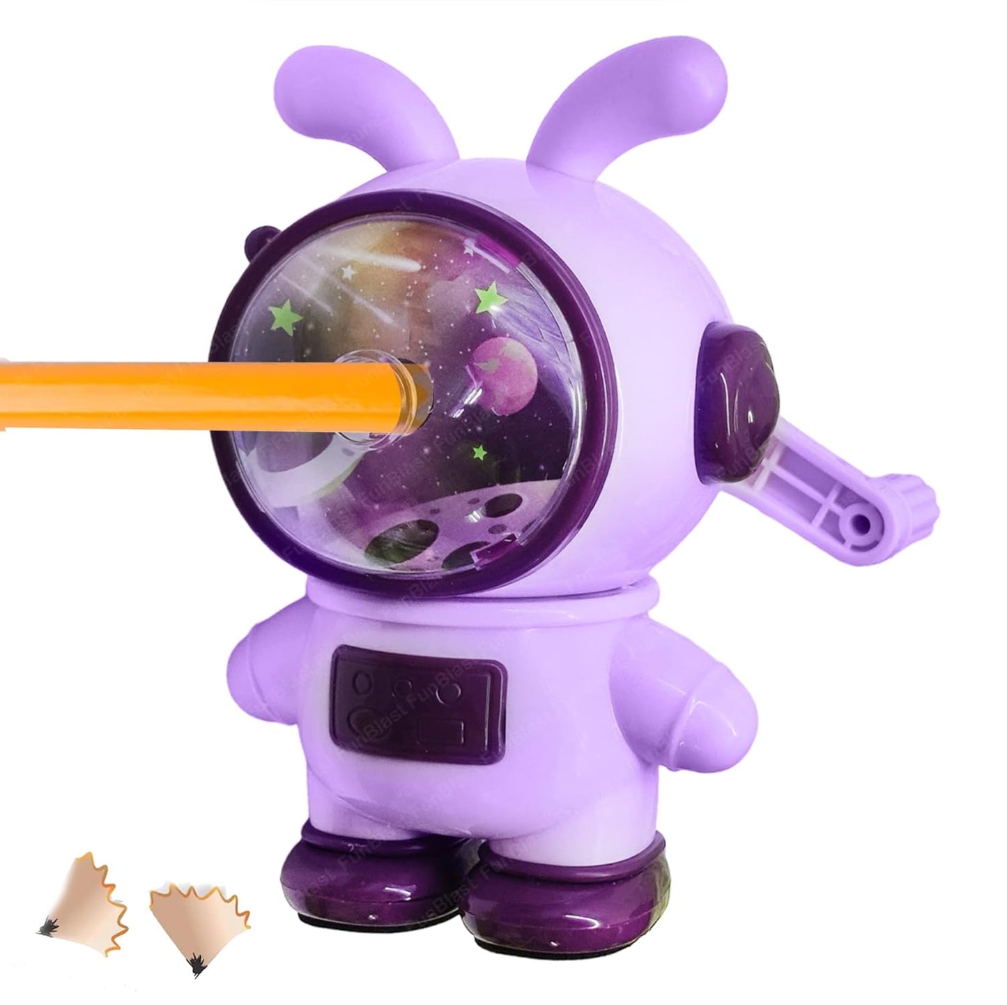 Sharpener for Kids – Space Rabbit Shaped Pencil Sharpener, Table Sharpener Machine, Manual Sharpener for School, Office, Stationery Gift for Kids (Random Color)