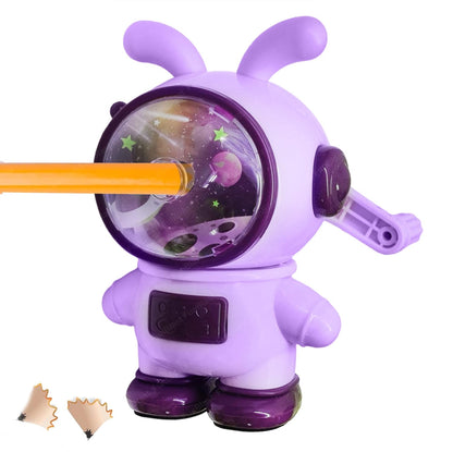 Sharpener for Kids – Space Rabbit Shaped Pencil Sharpener, Table Sharpener Machine, Manual Sharpener for School, Office, Stationery Gift for Kids (Random Color)