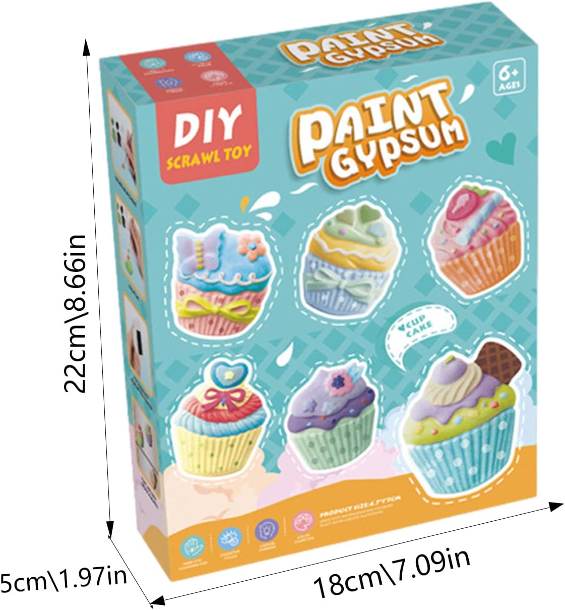 Spot hunt paint cupcakes DIY KIT/ washable arcylic paint / Best DIY Paint kit gift for boys and girls