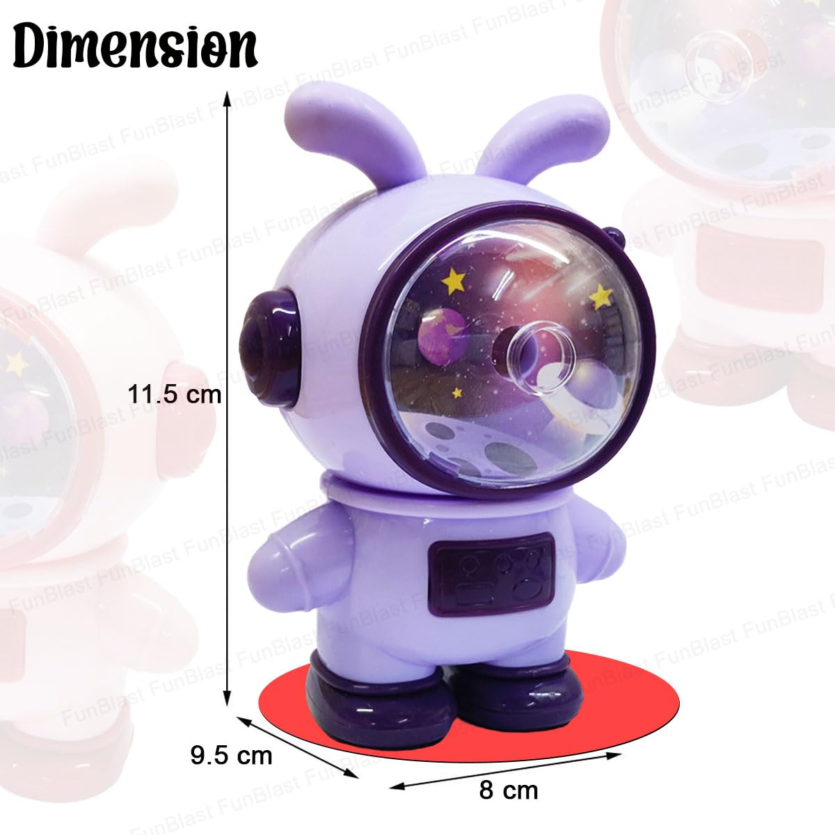 Sharpener for Kids – Space Rabbit Shaped Pencil Sharpener, Table Sharpener Machine, Manual Sharpener for School, Office, Stationery Gift for Kids (Random Color)