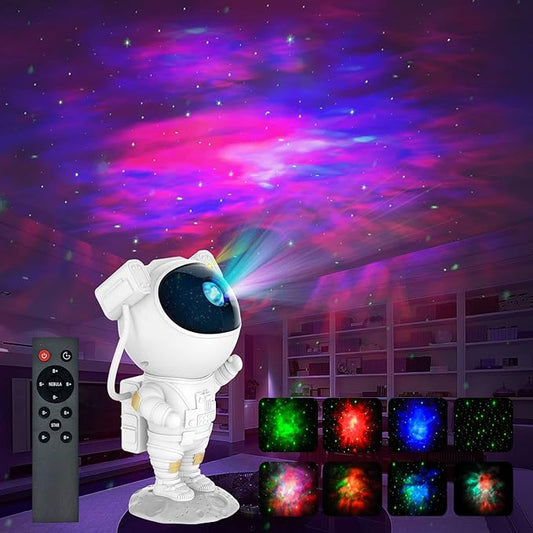 Astronaut Galaxy Light Projector, Space Buddy Projector Night Light for Bedroom with Remote Control and Timer, Astro Alan Star Ceiling Projector for Kids Adults