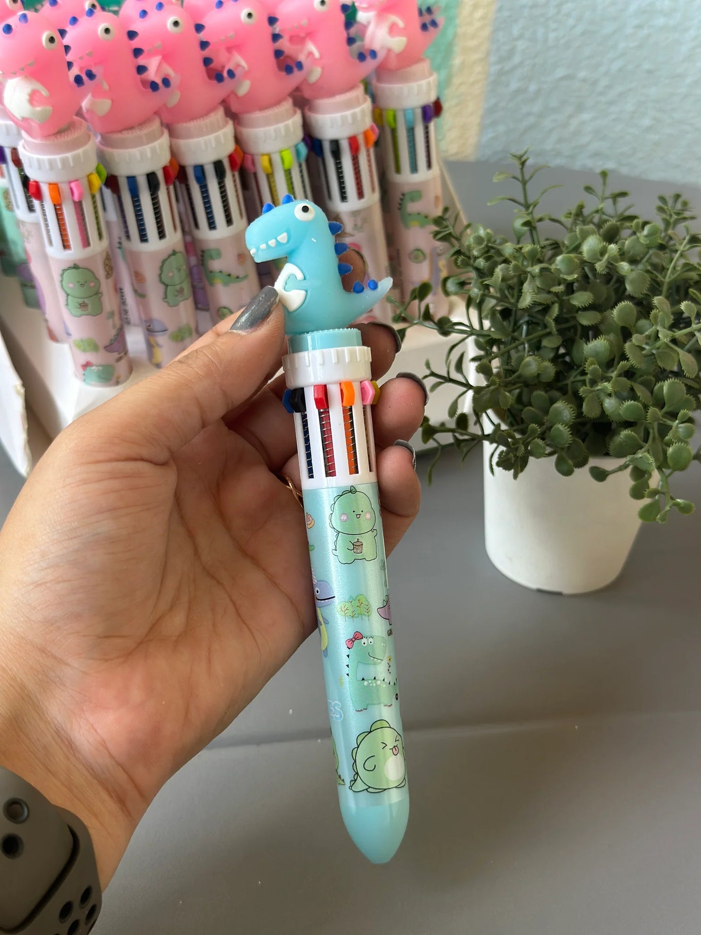 Spot hunt Dino multicolour pen