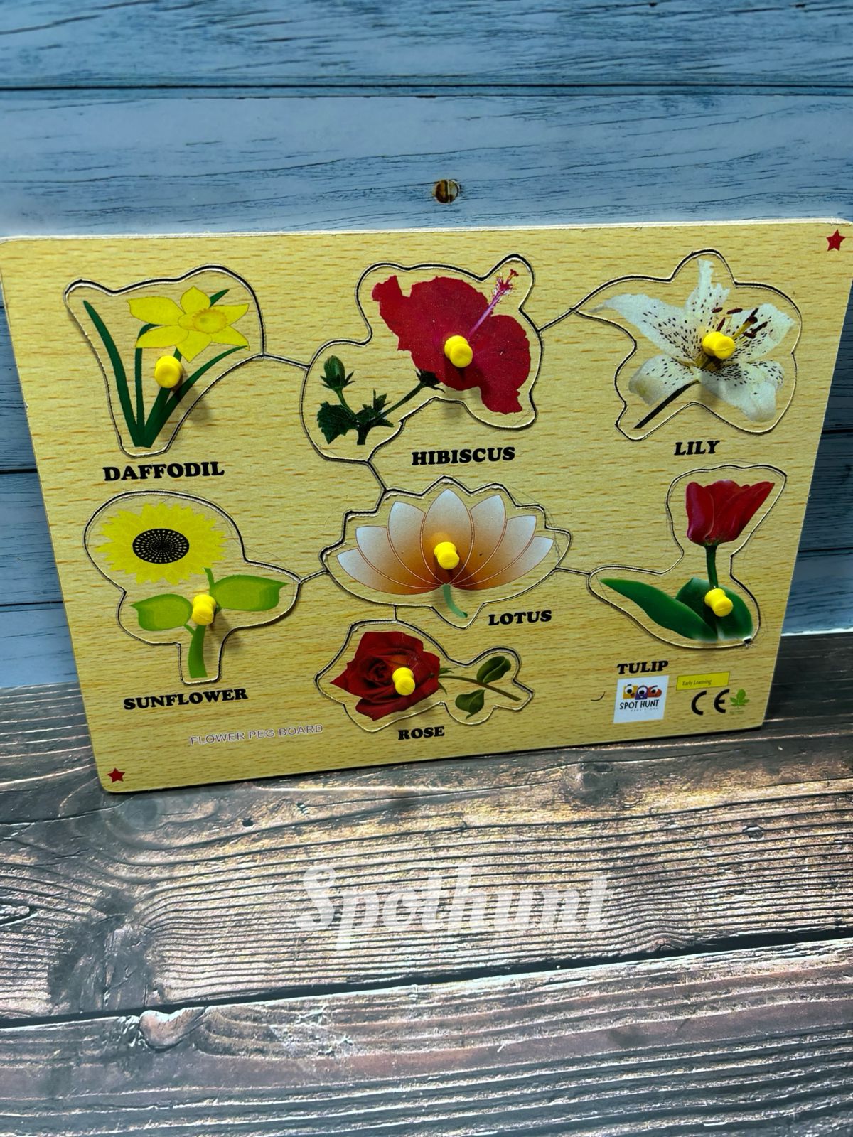 flowers puzzle board