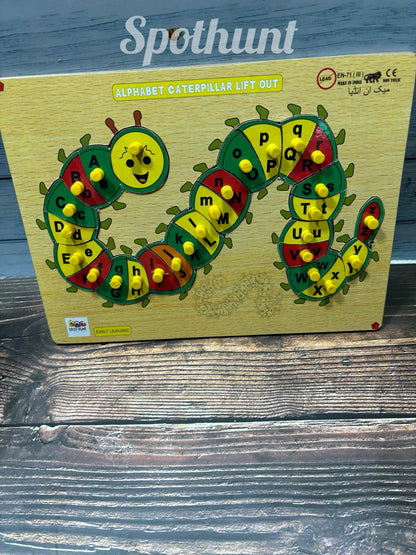 Alphabet caterpillar knob