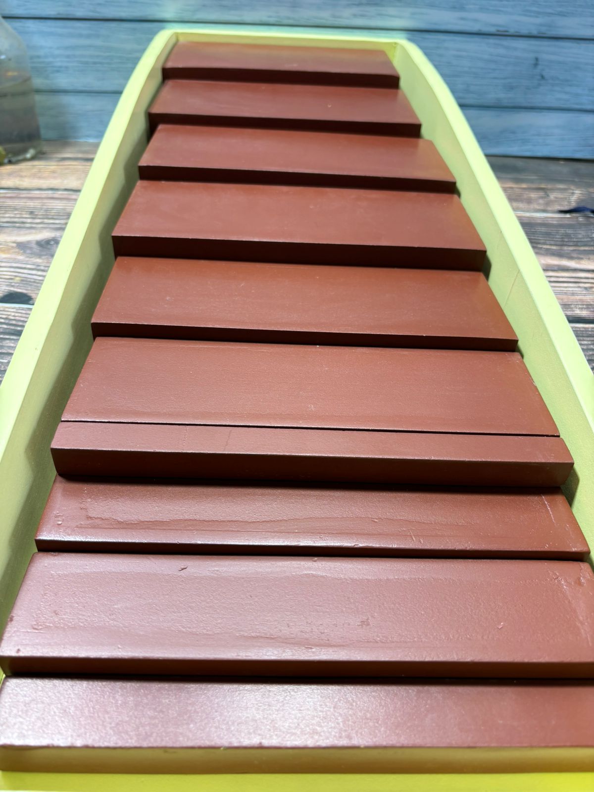 Brown stairs blocks