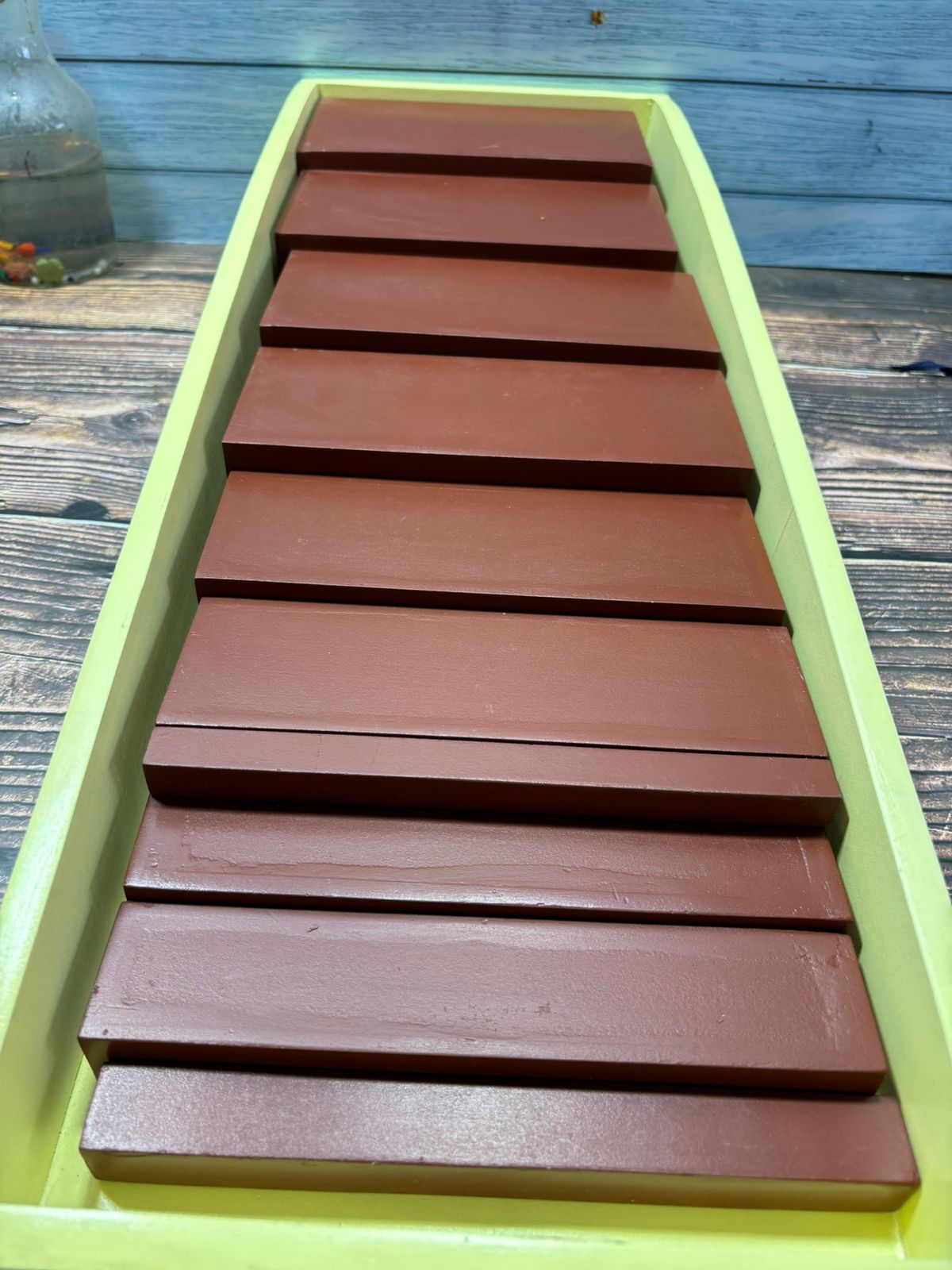 Brown stairs blocks