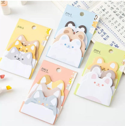 Spot Hunt Cute Sticky Notes, Korean Designed Post sticks of pastel colours. (Pack of 2 Sticky Notes)