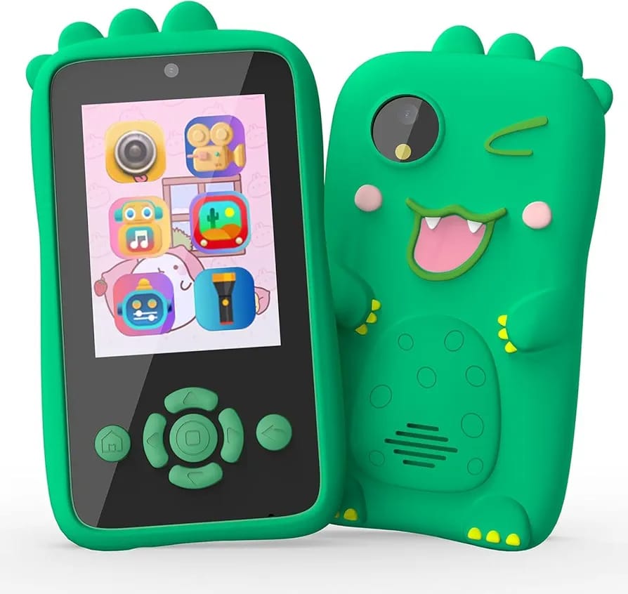 SPOT HUNT Smart phone for kids,smart phone toy bumper with Mp3 music player /dual camera for selfies, toy for boys  and girls