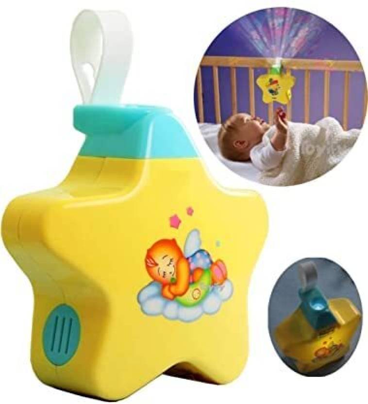 New Born Toy – Music & Star Light Show Projector for Kids | Baby Sleep Aid  (Yellow)